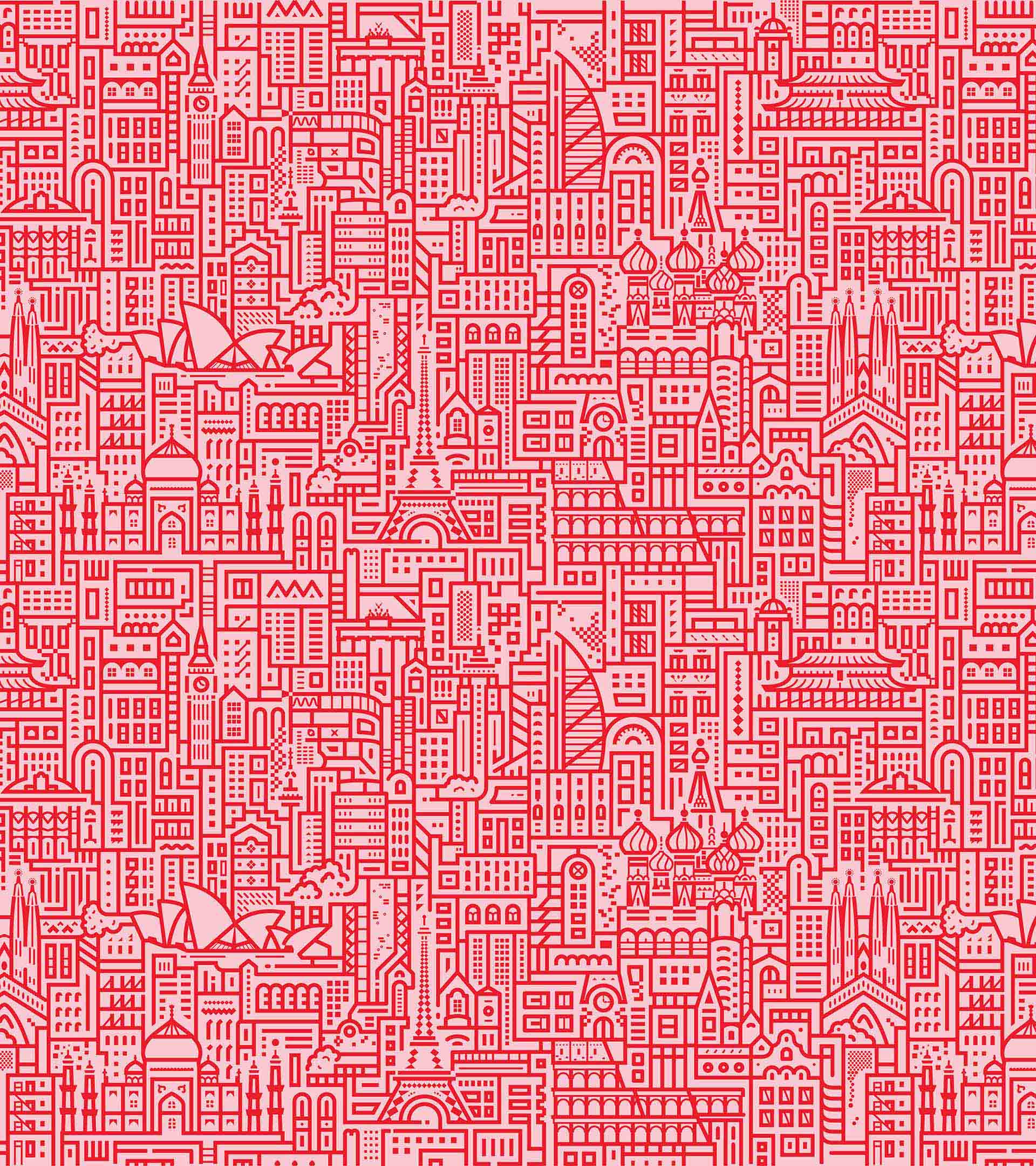 Notabag Hello World - Rose/Red - Pack of 5