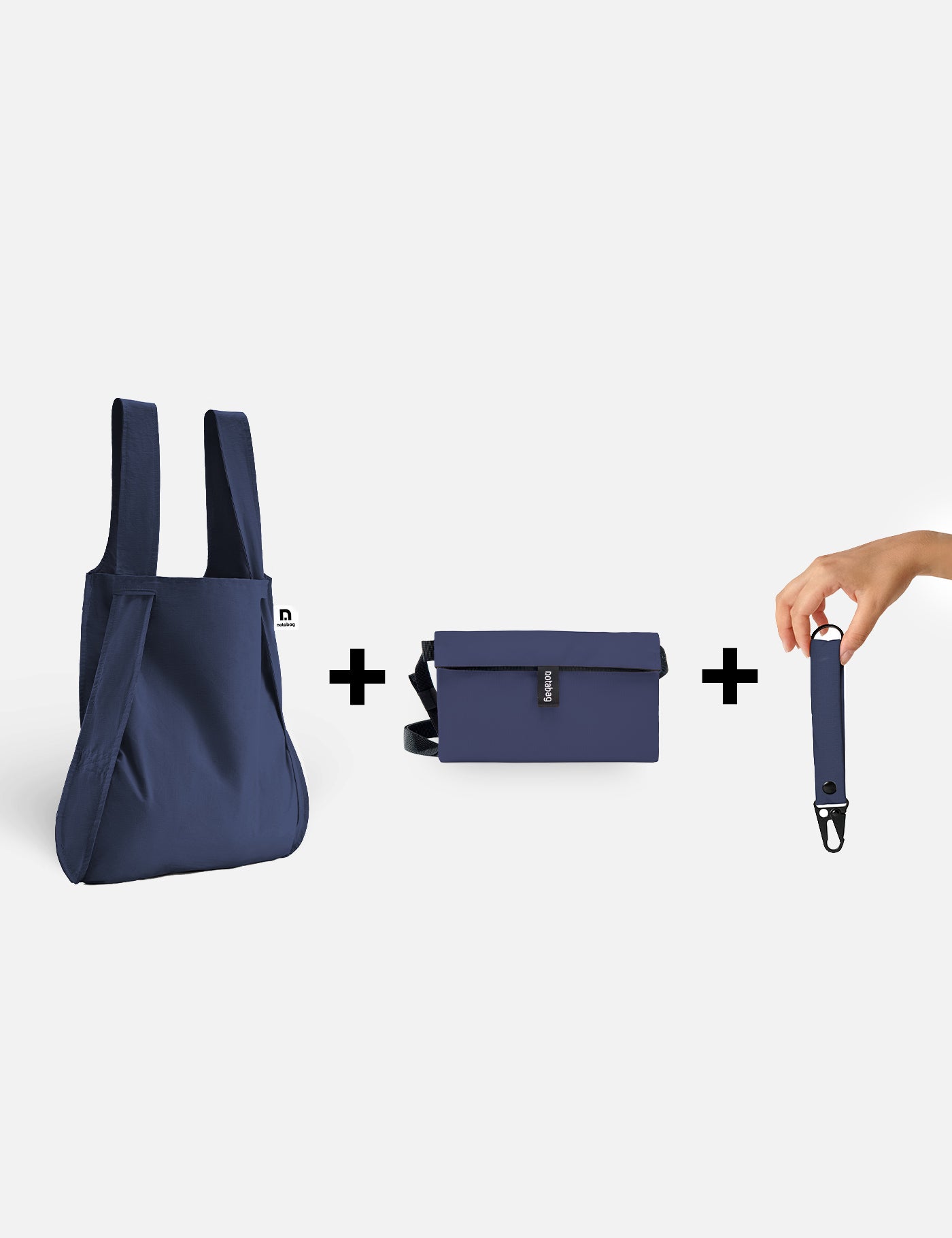 Original - Navy Blue + Crossbody - Navy Blue + Keychain - Navy Blue