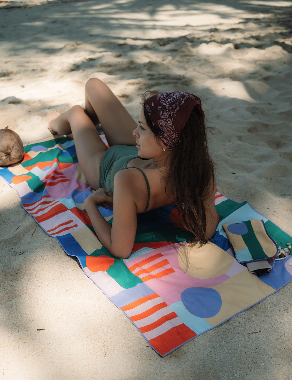 Towel + Original Bundle: Towel - Geoplay & Flow and Original - Royal Stripes & Red Purple Stripes