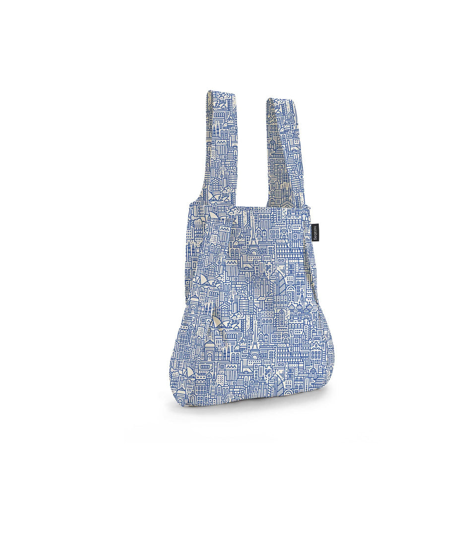 Notabag Hello World – Raw/Blue - Notabag - convertible bag - bag & backpack - reusable bag