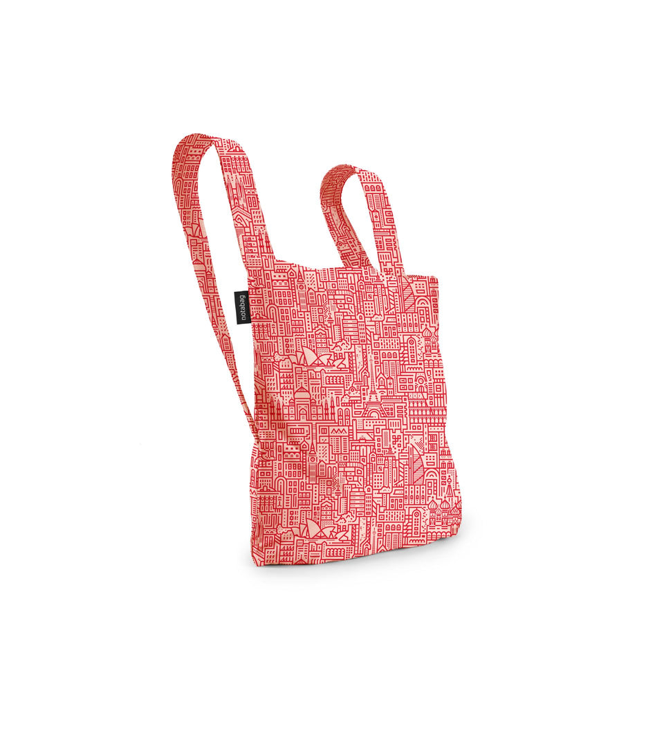 Notabag Hello World – Rose/Red - Notabag - convertible bag - bag & backpack - reusable bag