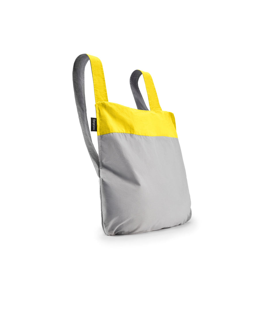 Notabag – Yellow/Grey - Notabag - convertible bag - bag & backpack - reusable bag