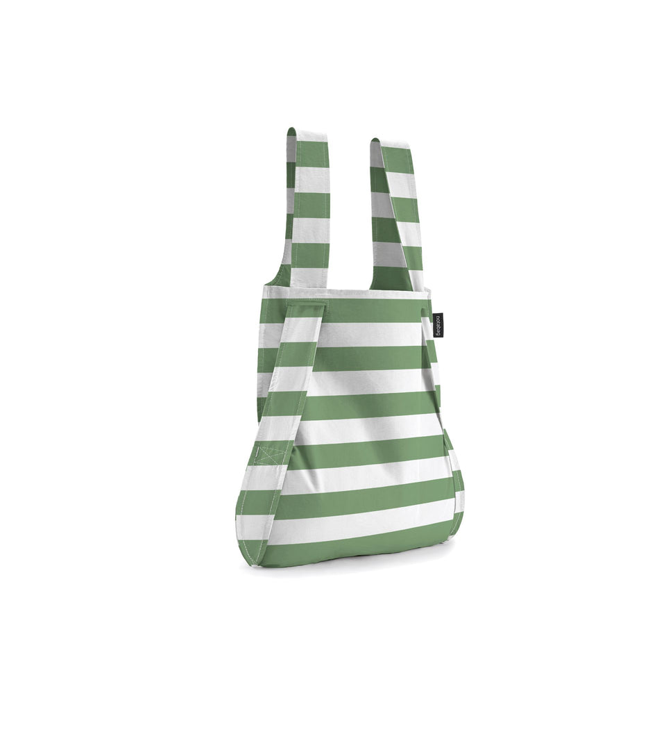 Notabag – Olive Stripes - Notabag - convertible bag - bag & backpack - reusable bag