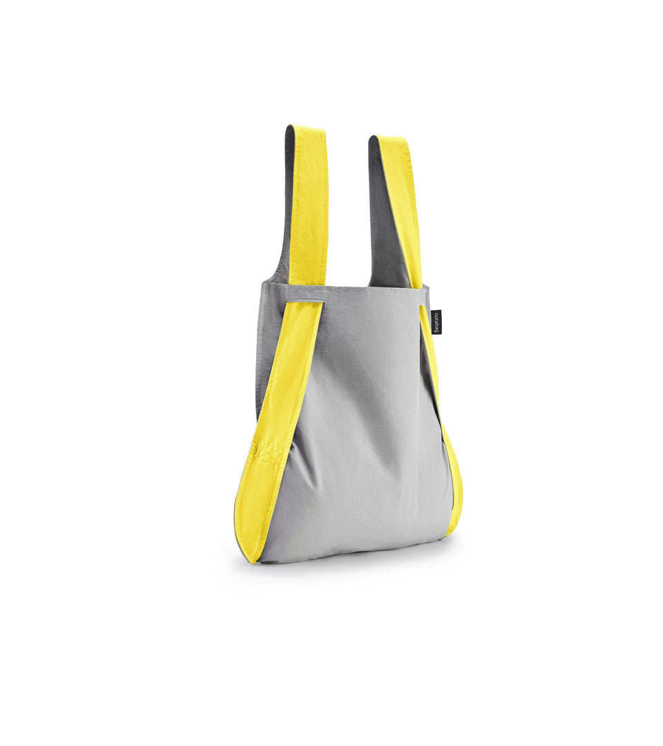 Notabag – Yellow/Grey - Notabag - convertible bag - bag & backpack - reusable bag