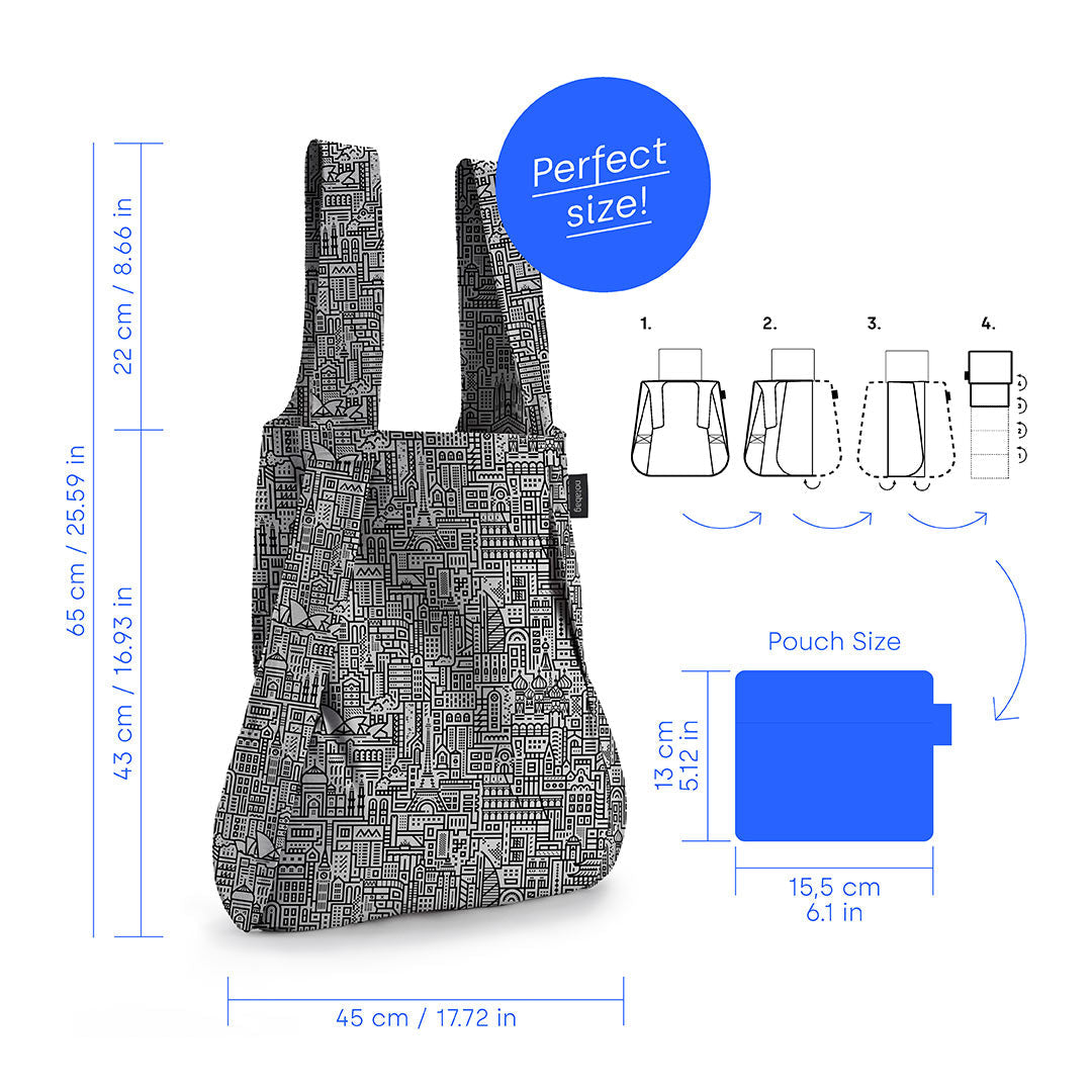 Notabag Hello World - Grey/Black - Pack of 5