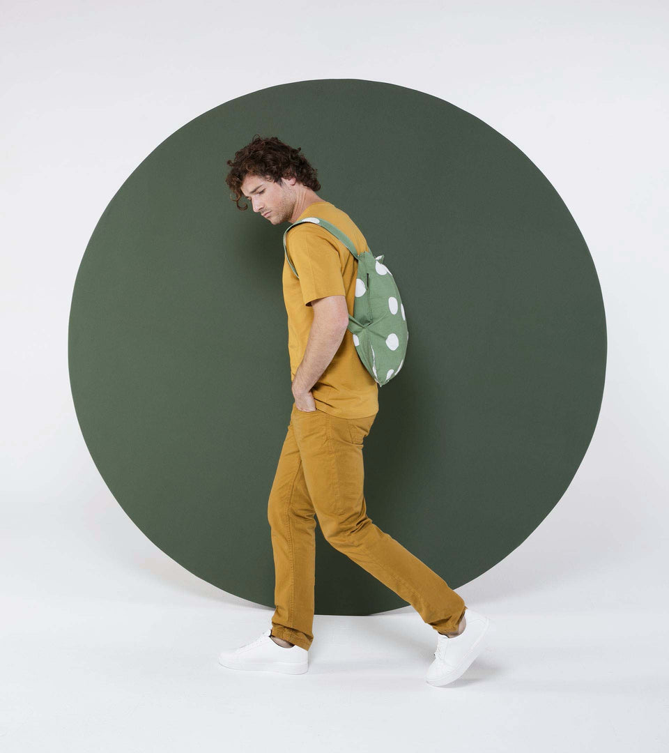Notabag – Olive Dots - Notabag - convertible bag - bag & backpack - reusable bag