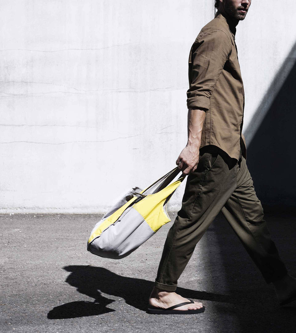 Notabag – Yellow/Grey - Notabag - convertible bag - bag & backpack - reusable bag
