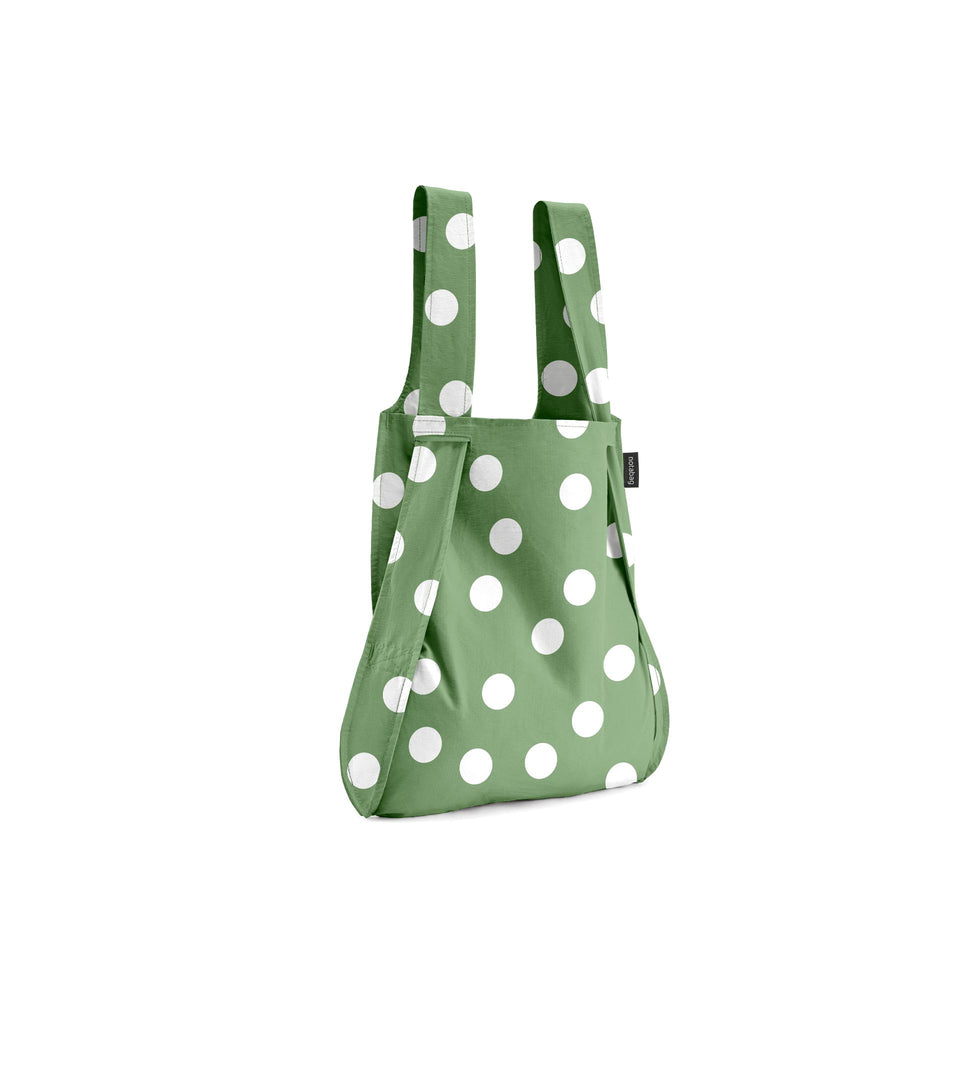 Notabag – Olive Dots - Notabag - convertible bag - bag & backpack - reusable bag