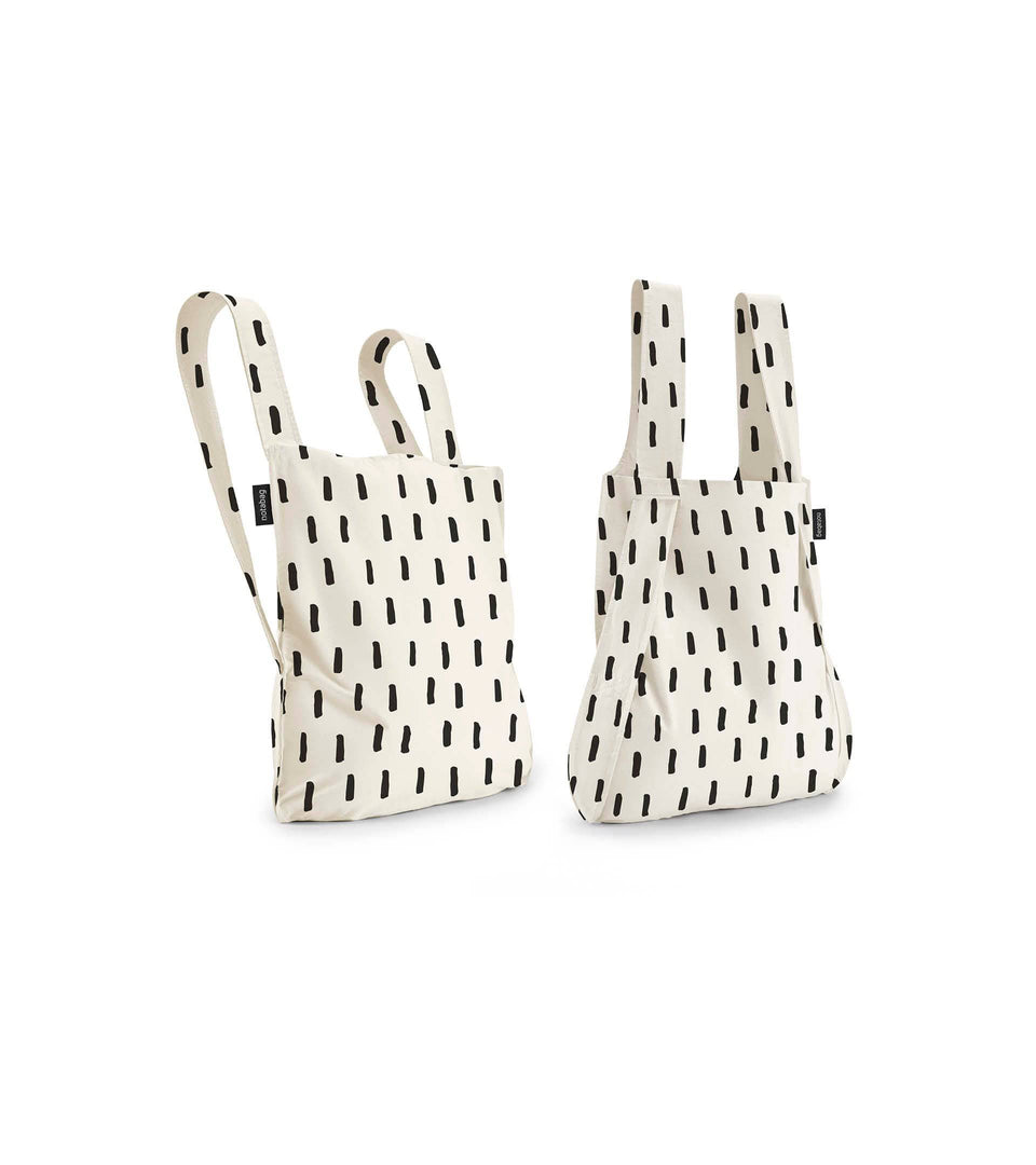 Notabag – Black Brush - Notabag - convertible bag - bag & backpack - reusable bag