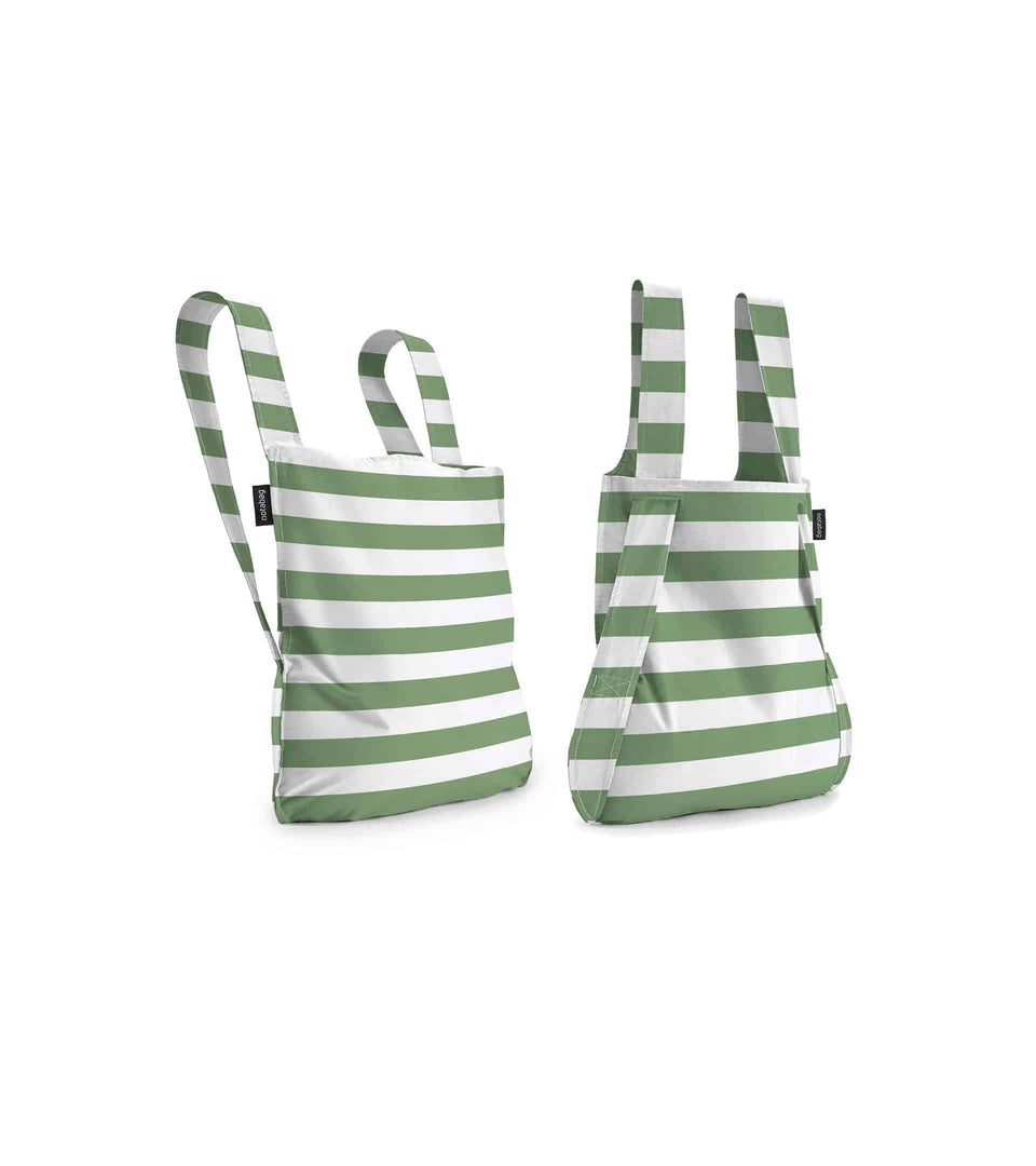 Notabag – Olive Stripes - Notabag - convertible bag - bag & backpack - reusable bag