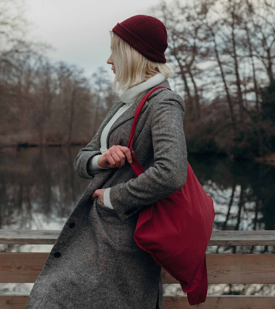 Notabag – Wine Red - Notabag - convertible bag - bag & backpack - reusable bag